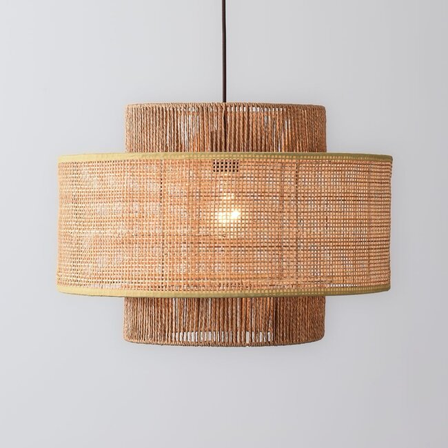 Pendant light Nirvia with bamboo shade - brown