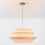 Blomia pendant light with layered linen shade - natural