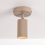 Ceiling spotlight Blaze with ribbed spotlight - sand beige