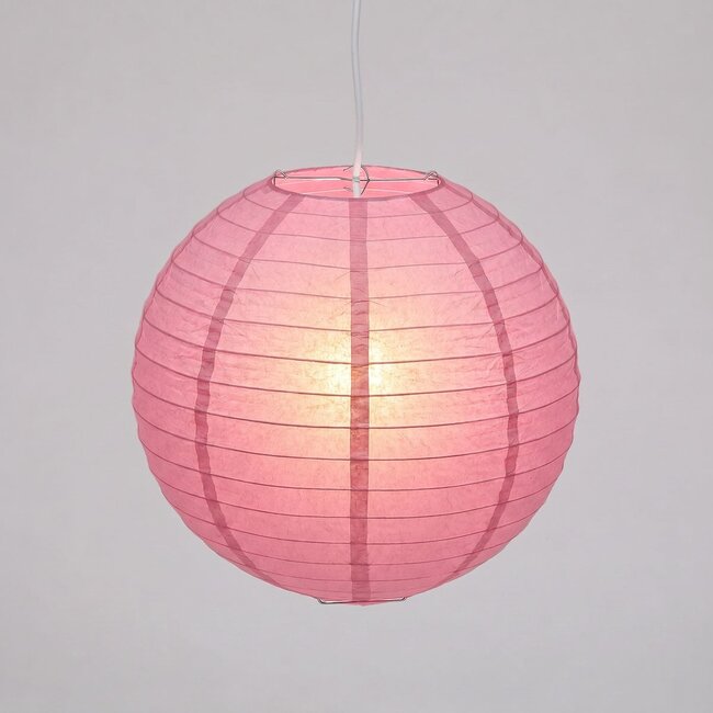 Pink nylon outdoor lantern