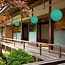Light green nylon outdoor lantern