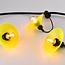 Shade for festoon bulbs in yellow