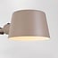 Wall lamp Mellow in taupe with adjustable arm and two-way light