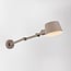 Wall lamp Mellow in taupe with adjustable arm and two-way light