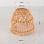 Festoon shade in light wood-effect rattan look