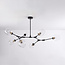 7-light pendant light Philip - clear glass and black