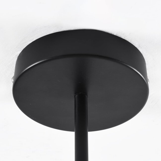 7-light pendant light Philip - clear glass and black