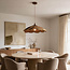 Flario pendant light with linen shade - brown