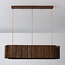 Hema pendant light with wooden shade - walnut