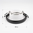 Modern round recessed spotlight Lana in black and white