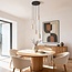 pendant light Velin with five spotlights in a warm travertine look