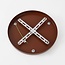 3-light Japandi pendant light Marena - travertine (natural stone) and wood