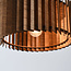 Vyra pendant light with wooden shade - walnut