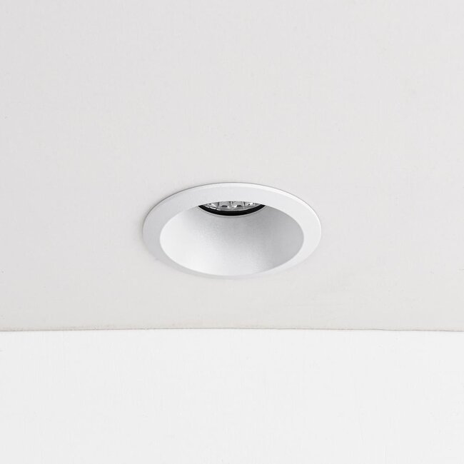 Meya 9W recessed spotlight with bevelled trim (style 3) in white