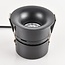 Meya 9W recessed spotlight with curved trim (style 2) in black