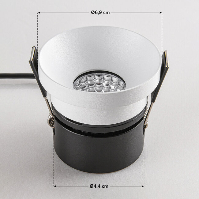 9W recessed spotlight Meya with ring 2 - White
