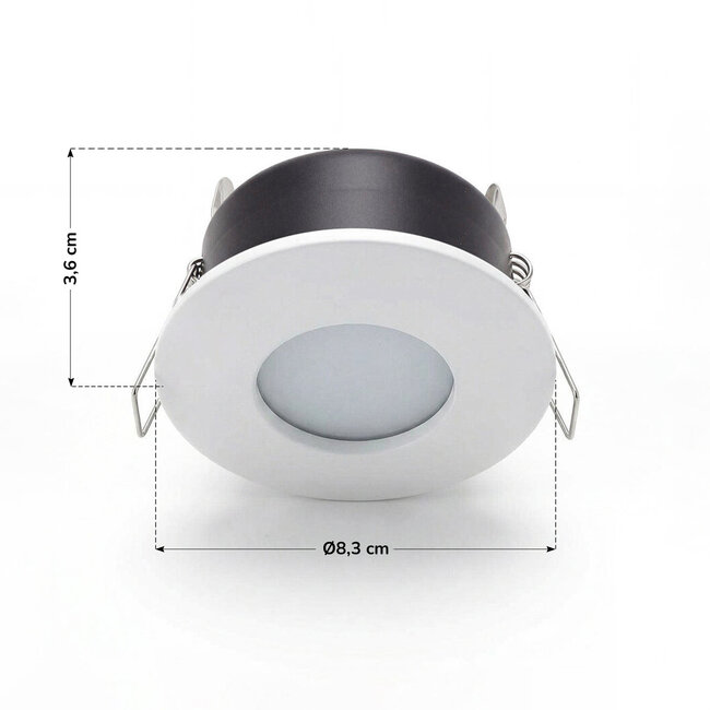 Recessed spotlight Rex - white, splashproof