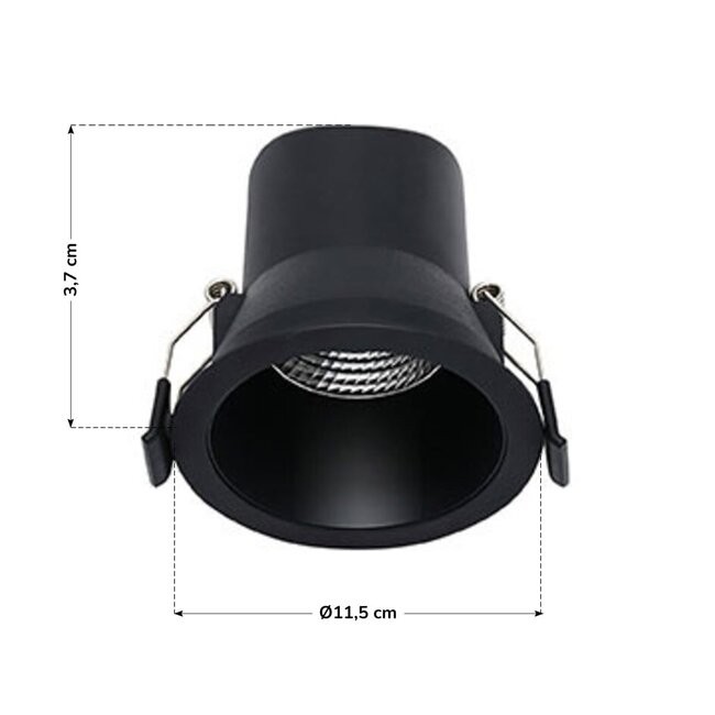 Miracle LED spotlight, black, dimmable, 6W, 3000K