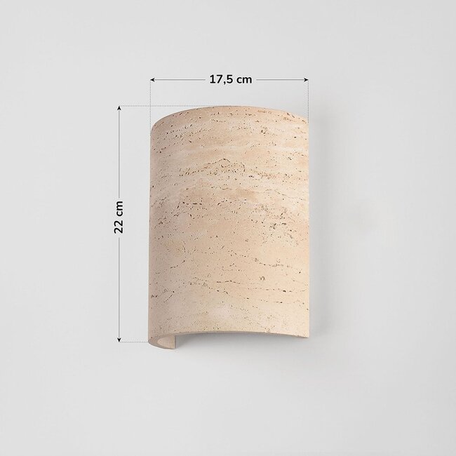 Olly travertine wall light