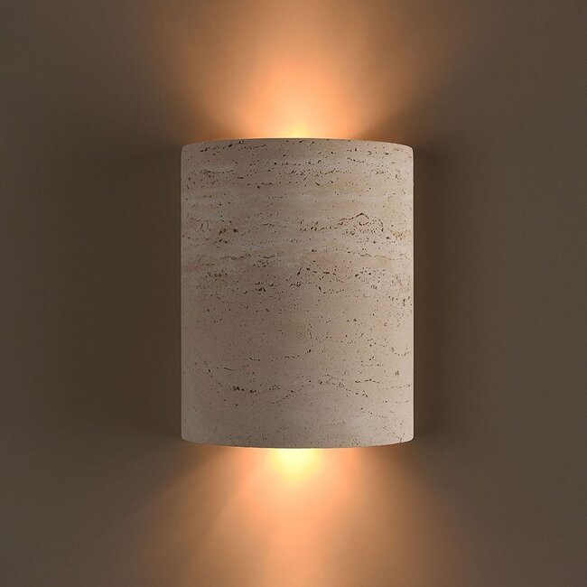 Olly travertine wall light