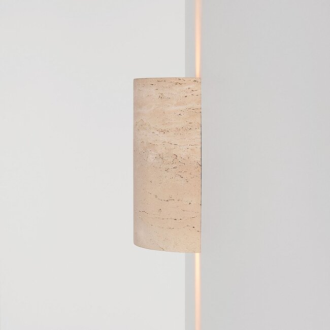 Olly travertine wall light