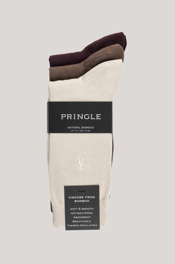 Pringle Plain Bamboo Socks - 3 Pack