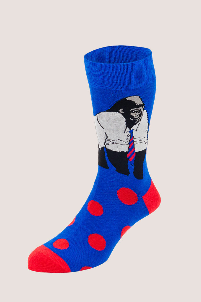 Sockshop Wild Feet 'Business Gorilla' Cotton Mix Socks - 3 Pack