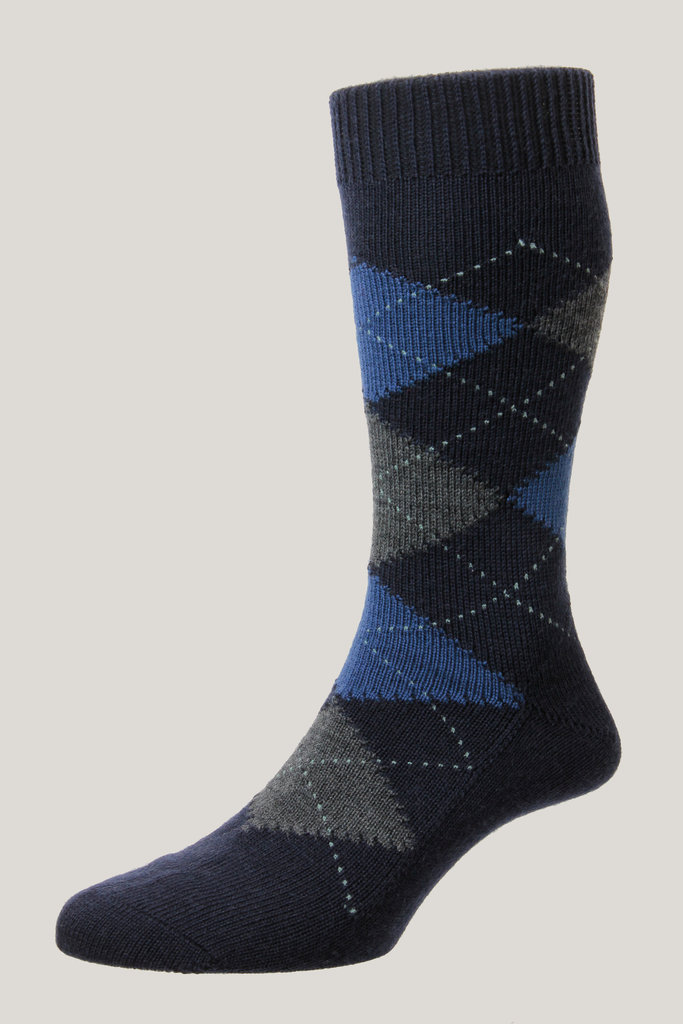 Pantherella Racton Argyle Merino Wool Socks