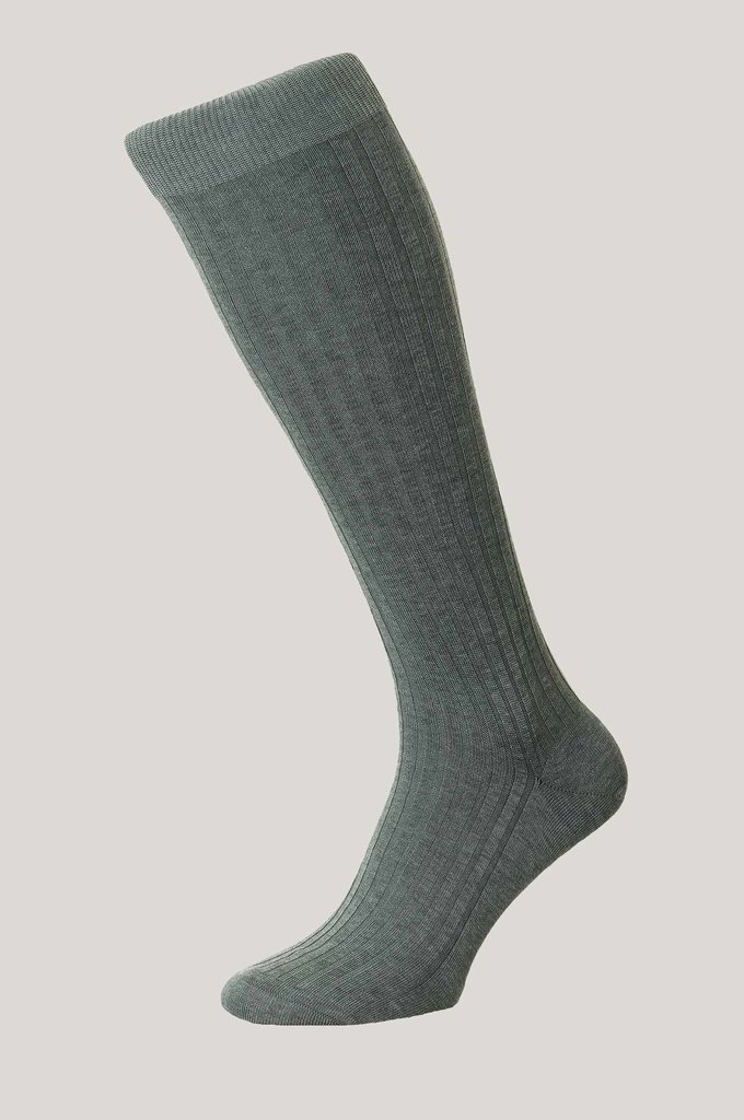 Pantherella Danvers Long Plain Cotton Mix Socks