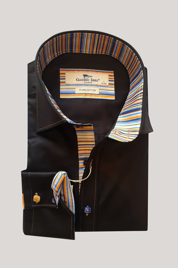 Claudio Lugli Plain Striped Trimmed