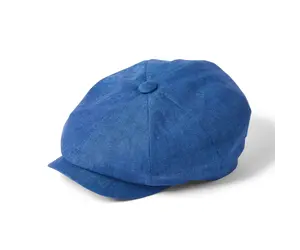 Failsworth Hats Alfie Irish Linen Newsboy Cap - Denim