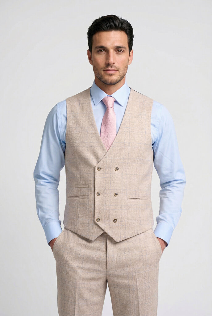Robert Simon Luis Cream Waistcoat