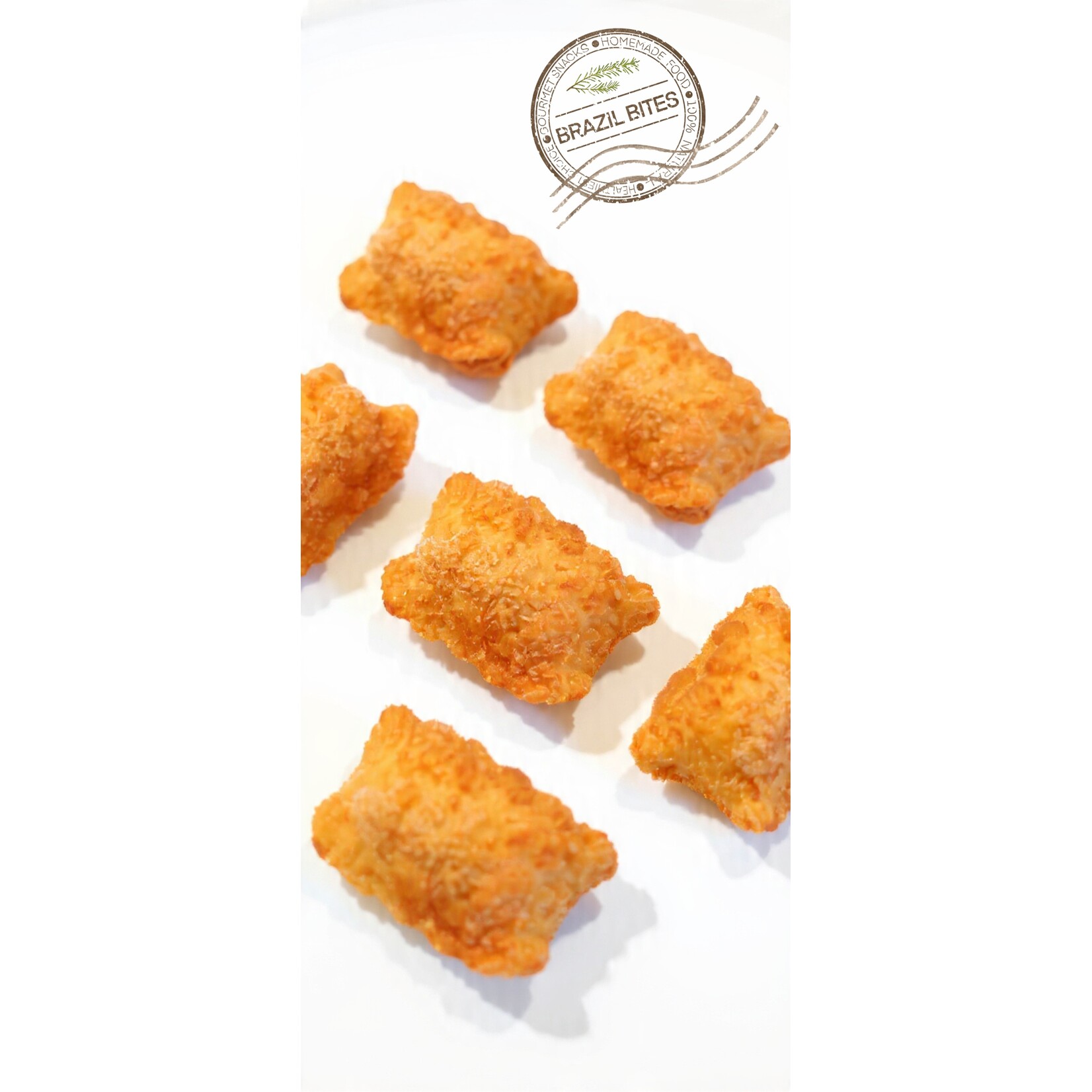 Travesseiro de Queijo e Fiambre 1 kg – 60 Brazilian Ham & Cheese mini snacks