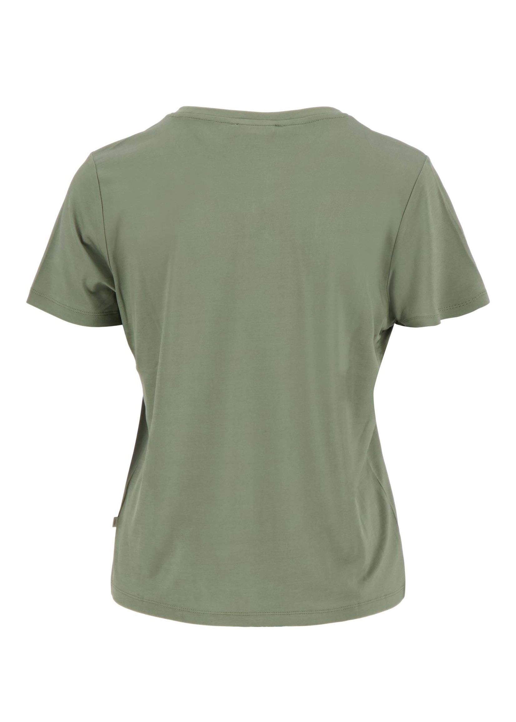 ZUSSS t-shirt met ronde hals olijfgroen