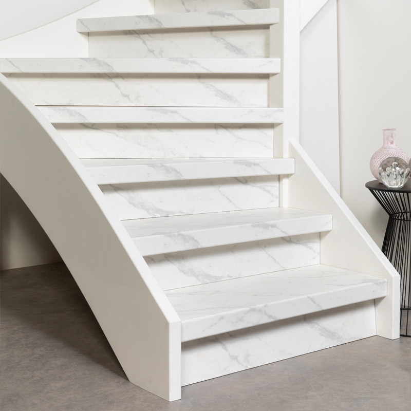 Elegant Marble doe-het-zelf traprenovatie set afbeelding