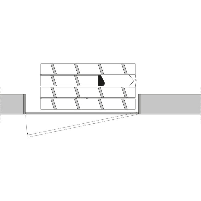 Novoferm inklapbare vlizotrap -  60 x 100 cm