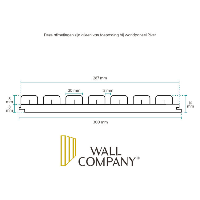River wandpaneel -  Badkamerpaneel - 30 x 277 cm