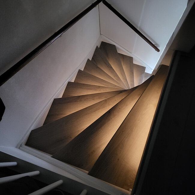 Trapverlichting set - Warm wit - 50 cm - COB ledstrips in profielen