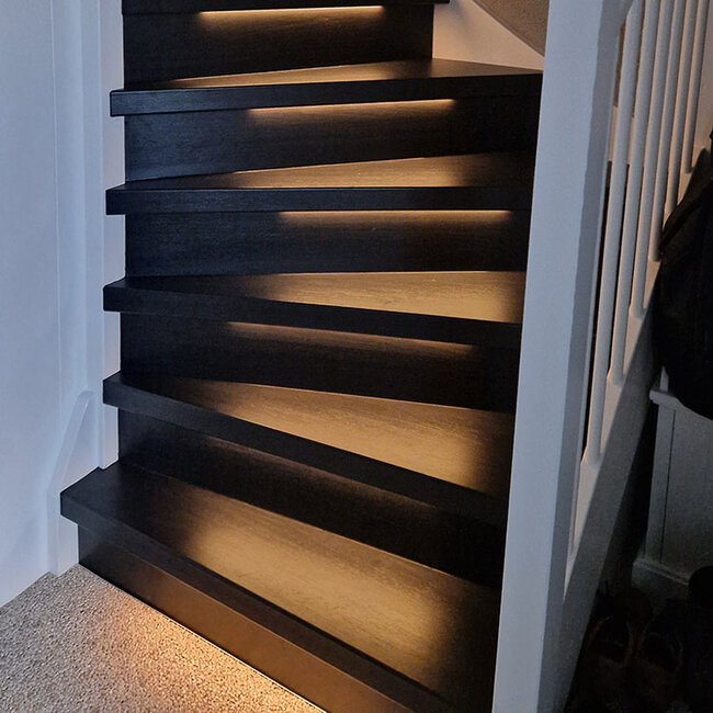 Trapverlichting set - Warm wit - 50 cm - COB ledstrips in profielen