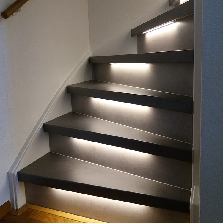 Trapverlichting set - Koud wit - 50 cm - COB ledstrips in profielen afbeelding