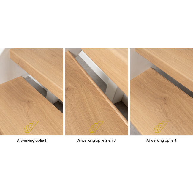 Mocca Oak open traprenovatie set | doe-het-zelf set