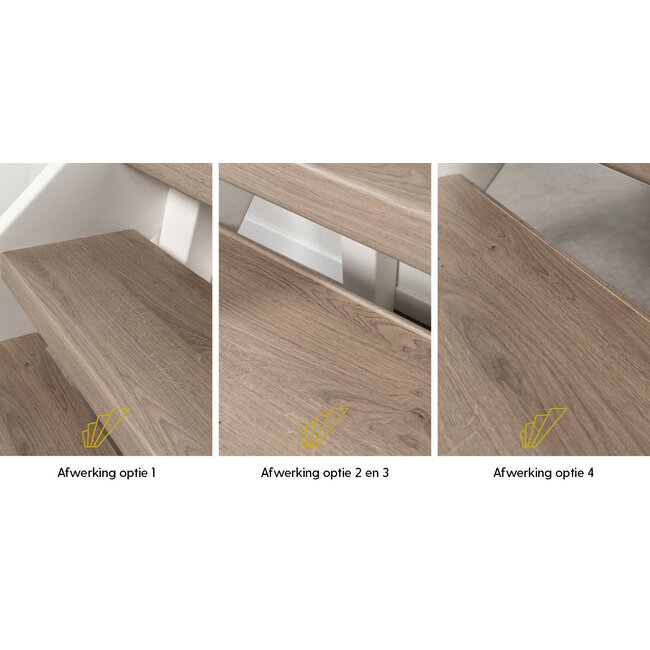 Grizzly Oak open traprenovatie set | doe-het-zelf set