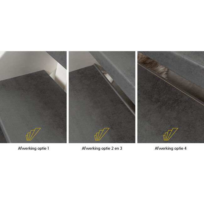 Intense Concrete open traprenovatie set | doe-het-zelf set