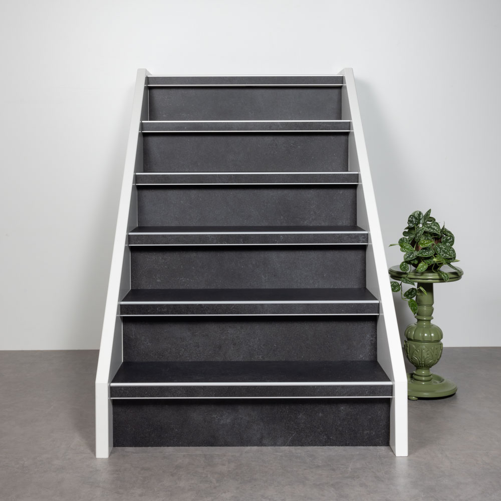 Anthracite Stone | pvc | doe-het-zelf traprenovatie set afbeelding