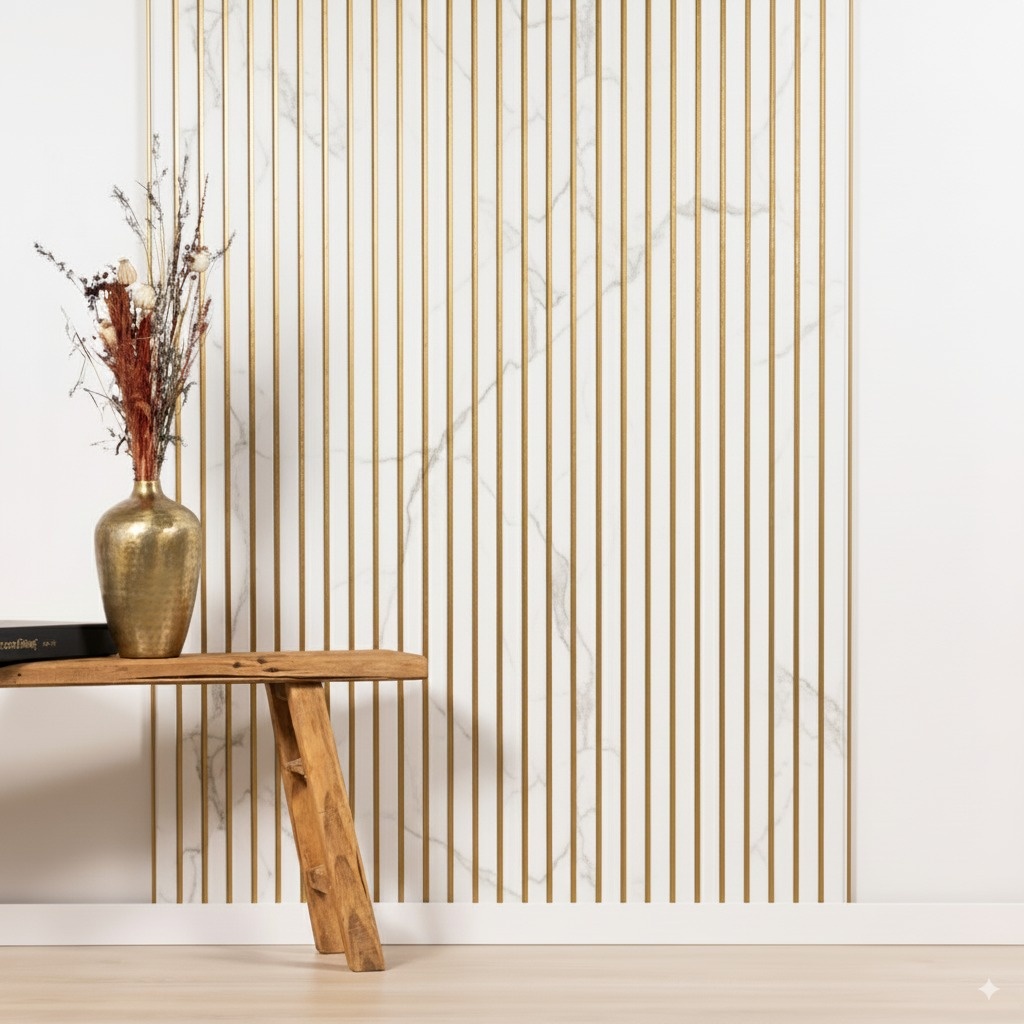 Wandpaneel Gold Marble - 30 x 277 cm - Luxury Collection afbeelding