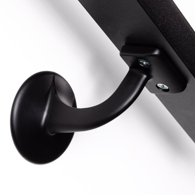 Zwarte aluminium trapleuning | Plat 4 mm x 2 mm