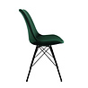 Kick Collection Kuipstoel Velvet Donker Groen - Zwart frame Kick Collection Kuipstoel Velvet Donker Groen - Zwart frame