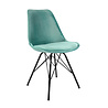 Kick Collection Kuipstoel Velvet Mintgroen - Zwart frame Kick Collection Kuipstoel Velvet Mintgroen - Zwart frame