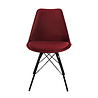 Kick Collection Kuipstoel Velvet Rood - Zwart frame Kick Collection Kuipstoel Velvet Rood - Zwart frame