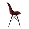Kick Collection Kuipstoel Velvet Rood - Zwart frame Kick Collection Kuipstoel Velvet Rood - Zwart frame